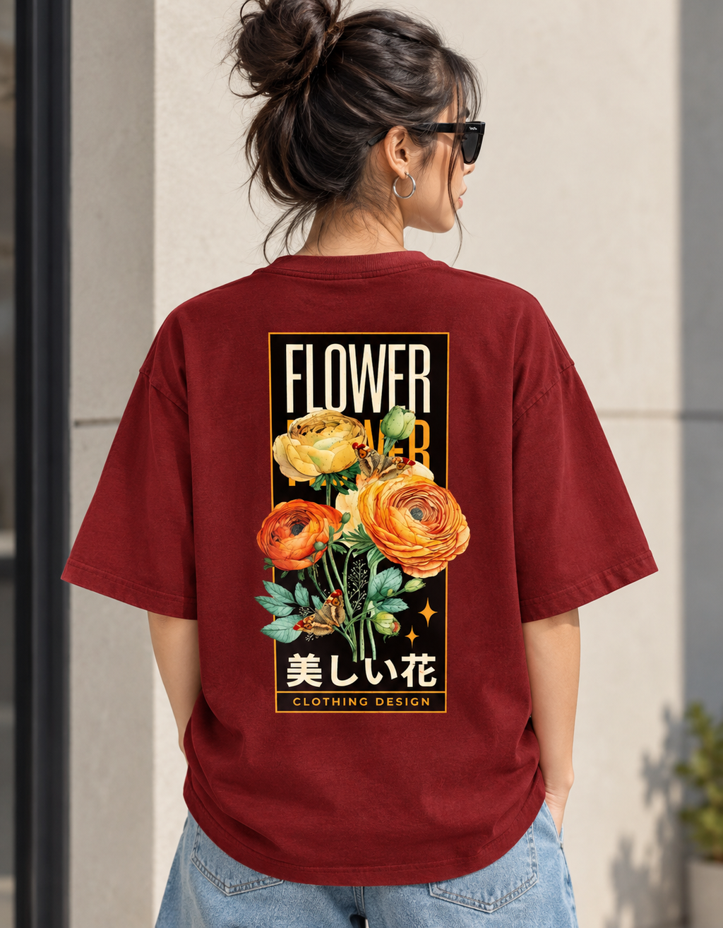 Flower Power | Premium Oversized Graphic T-Shirt